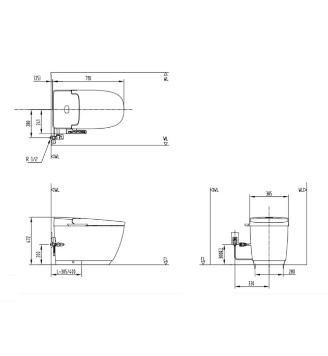 Bồn Cầu Thông Minh INAX AC-816VN - Ảnh 2