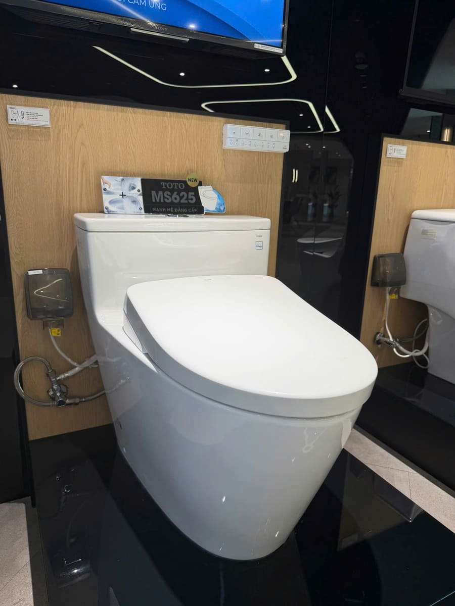 Bồn Cầu Điện Tử TOTO MS625CDW23 Nắp Rửa Washlet TCF47360GAA S7 Giấu Dây