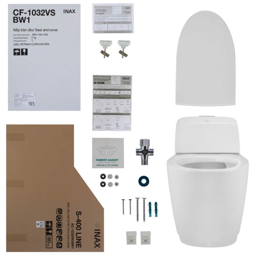 Bồn Cầu INAX AC-1032VN 1 Khối Nắp Êm Aqua Ceramic