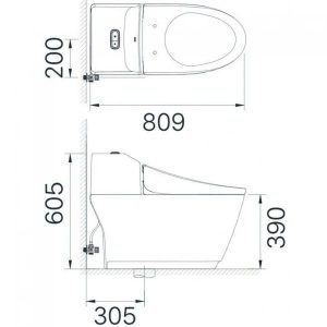 Bồn Cầu Nắp Điện Tử INAX AC-1032CW-H20VN