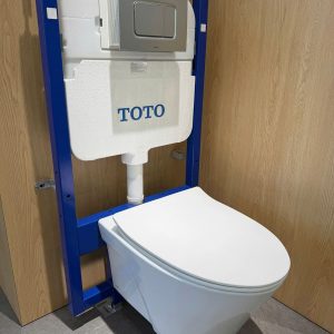 Bồn cầu treo tường van xả cảm ứng TOTO CW822RA#W+TC600VS#W+WH172A+MB170P#SS