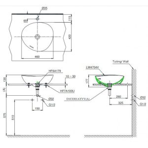 Chậu Rửa Lavabo TOTO LT4704G19#XW (LT4704G17) Đặt Bàn