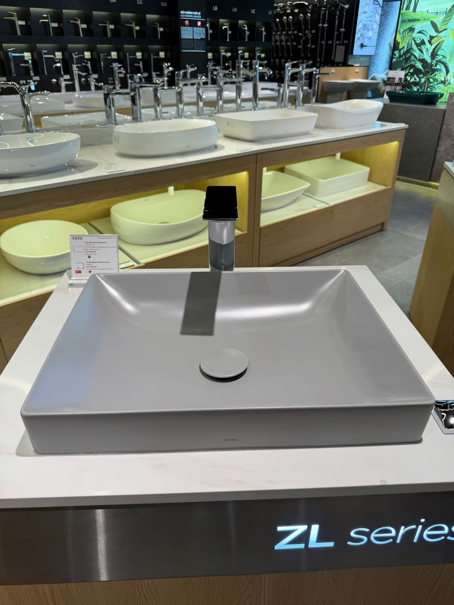 Chậu Rửa Mặt Lavabo TOTO LT4716G19 Đặt Bàn Màu Xám Mờ